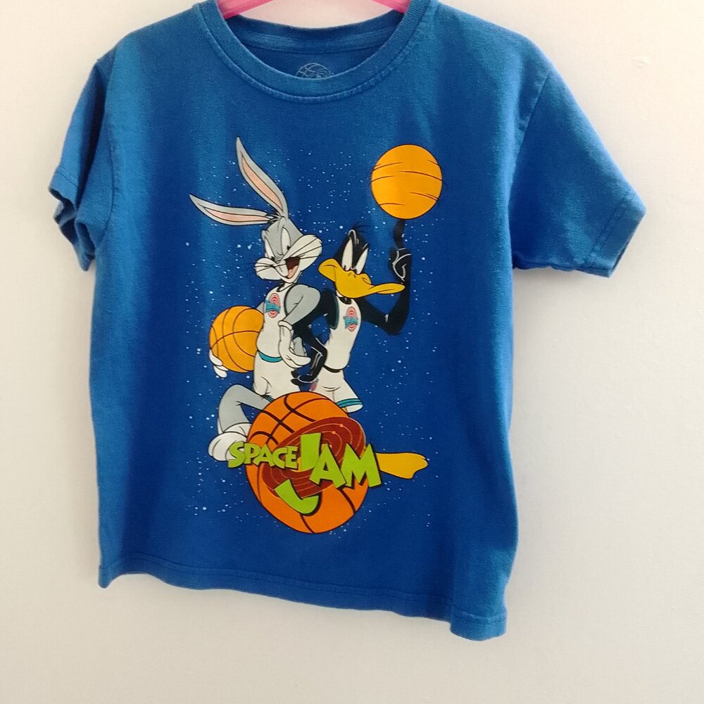 'Space Jam" Bugs Bunny and Daffy Duck Boys, Short Sleeved T-Shirt